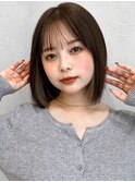 外ハネボブモテ髪うる艶髪艶感くせ毛風カール似合わせカット