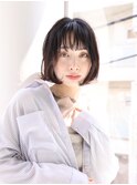 切りっぱなし/ぱっつん/前下がり/アッシュカラー/たまプラーザ