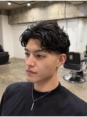メンズナチュラルパーマ<理容室><MEN'S/中野/バーバー>