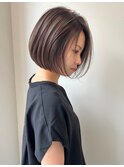 外ハネボブハイライトベージュカラーイルミナカラーオージュア