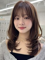 エジョン 三鷹店(Aejon)&nbsp;三鷹レイヤーカット韓国ダブルカラー顔周り前髪カットボブ