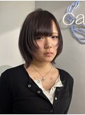 レイヤーボブ　顔周りカット