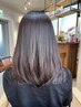 【自然な仕上がり◎】デザインカット+ダメージレス縮毛矯正¥19500
