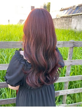 マノハル(MANOHARU) 【わだロング】暗い色からブリーチなしのモーブカシスブラウン