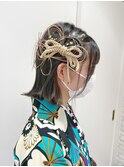卒業式 外ハネ水引きアレンジ