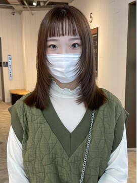 アルバム 池袋(ALBUM) フェイスレイヤー_グレージュカラーボブウルフ_ba420591