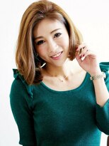 モニカ 横須賀中央店(Monica)&nbsp;デザインカラー/シルキーベージュ/グレージュカラー/斜めバング