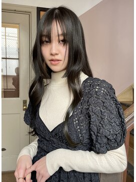 ヘン(hen) 【心斎橋hen】ブリーチなしモスグリーン顔周り