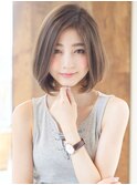 チェリーブラウンミニウルフホワイトグレージュデジタルパーマ