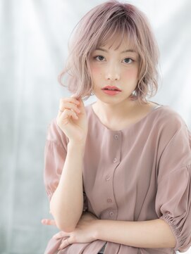ドクターズサロン LAB 小山店 オン眉バング小顔ベージュピンクゆるふわボブo小山10代20代30代