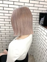 ラフ バイ マグ 南松本(R.A.F. by Mag)&nbsp;ハイトーンカラーピンクホワイトベージュ切りっぱなしボブ