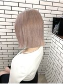 ハイトーンカラーピンクホワイトベージュ切りっぱなしボブ
