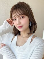 アフロート ディル(AFLOAT D'L)&nbsp;前下がりボブひし形レイヤーカットメルティカラー薄め前髪小顔