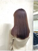 ボルドーピンクブリーチなしダブルカラー【上野】