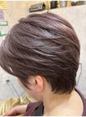 ナチュラルショートイメチェン前髪あり30代40代50代60代ショート
