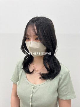 ビーヒアナウ N゜03 金沢駅西店(BE HERE NOW) 【韓国ヘア/レイヤーカット/ブルーブラック】