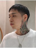 渋谷スパイキーショートアップバンクフェザーショートパーマ