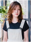 コテ巻き風パーマ×デジタルパーマ【岡山】レイヤーカット