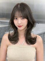 マウルルナ(MAEUL luna)&nbsp;レイヤーカット　韓国くびれ　ミディアム『MAEUL luna 桔川』