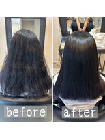 グロス(gloss)&nbsp;【箕面豊中池田】髪質改善縮毛矯正ビフォーアフター