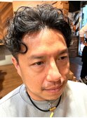 ナチュラルパーマセンター分け