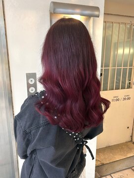 シュガー ヘアアンドネイル 仙台(SUGAR) 【ブリーチ1回】チェリーレッド♪
