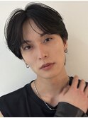 波巻きツイストスパイラル刈り上げセンターパートフェザーパーマ