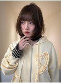 ミルクティーブロンド/ダークブルー/デジタルパーマ/渋谷