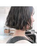 *ウェーブボブ×アッシュグレー*
