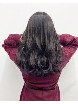 イース バイ アンブルリュクス 北千住(Ease by amble luxe) 前髪イメチェンイヤリングカラーラベンダーカラー