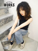ワークス ヘアデザイン(WORKS HAIR DESIGN)&nbsp;外国人風スパイラルパーマカーリーバングスタイル