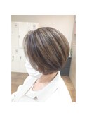 ハイライト×ボブショート