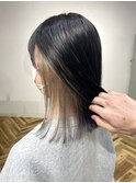 【インナーカラー】シルバーミルクティー(ブリーチ1回)
