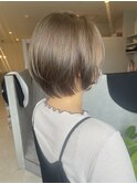 ふんわりショート×オリーブベージュ