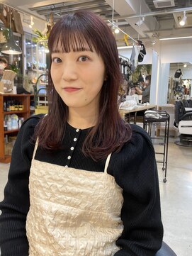 サイズ(cyez) 【渡部】ぱつんと前髪とピンクカラー