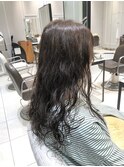 ロング　ウェーブパーマヘア　低温デジタルパーマ　銀座