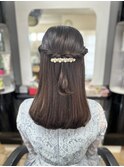 可愛いらしいヘアセットスタイル
