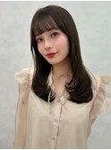 イメチェン/似合わせカット/フルバング/レッドブラウン/中野