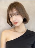 韓国ボづくびれボブ切りっぱなしボブ額下ボブ M1102表参道