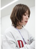 マッシュウルフボブヘア前髪レイヤーボブ