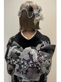 着物に似合うボブアレンジ