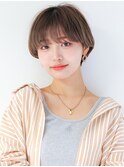 【Gallica】大人ショート/小顔カット/赤み消しグレージュ