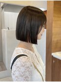 ストレートボブ/タッセルボブ/縮毛矯正/顔周り/透明感/赤み消し