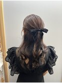 ハーフアップ