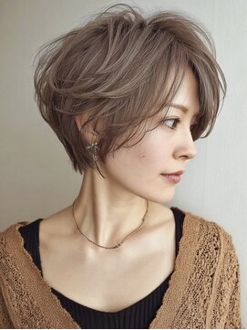 白髪ぼかし似合わせ大人ショート30代40代50代60代◎