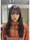 ナチュラルブラウン＆ハイレイヤーカット