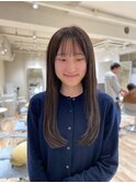 小顔ブラウンカラー