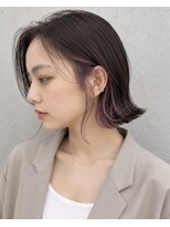 エストアール フクオカ 福岡博多店(est-r. Fukuoka)&nbsp;イヤリングカラー/ラベンダーカラー/ボブ