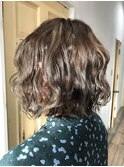 外国人風アッシュグレージュ×BOB