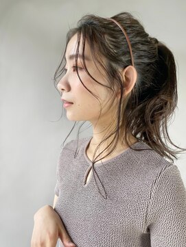 フリップビーアヴェダ(FLIP B AVEDA) 本八幡×ヘアセット×黒髪×艶髪×大人のポニーテール
